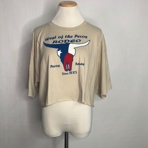 West of the Pecos Rodeo Crop T-shirt